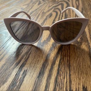 Blush Pink Wing Rim Sunglasses